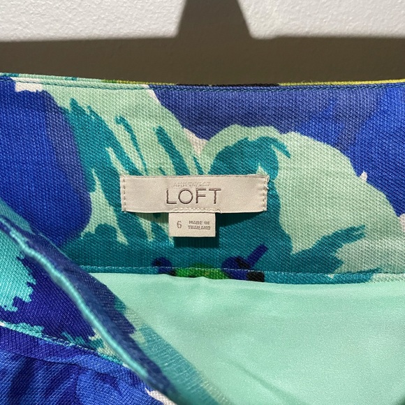 Women’s floral print linen blend skirt by Loft - Picture 3 of 4